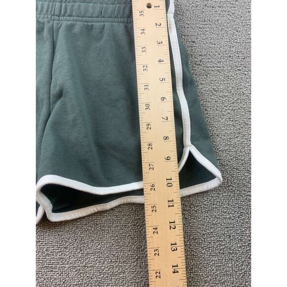 Fox Women XS Green White Athletic Running Shorts Trim Dolphin Hem - Picture 5 of 6